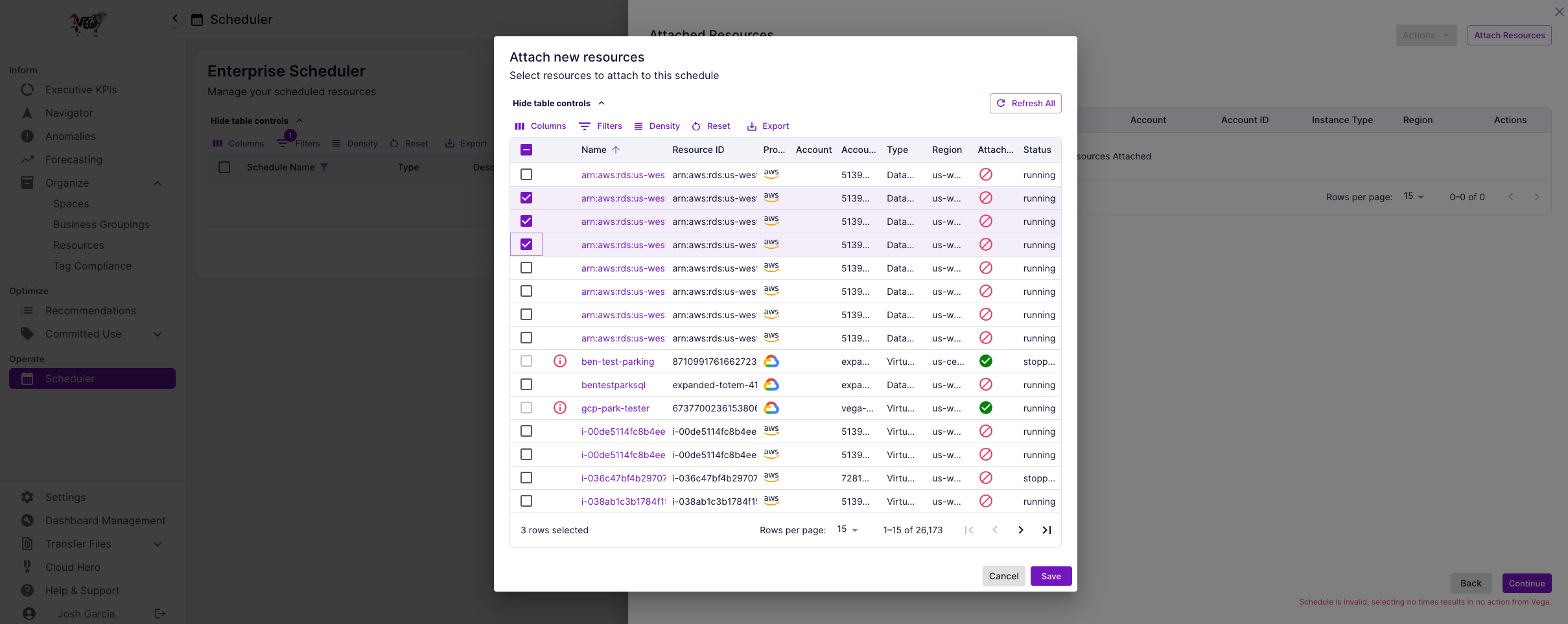 Attach Resources to Schedule