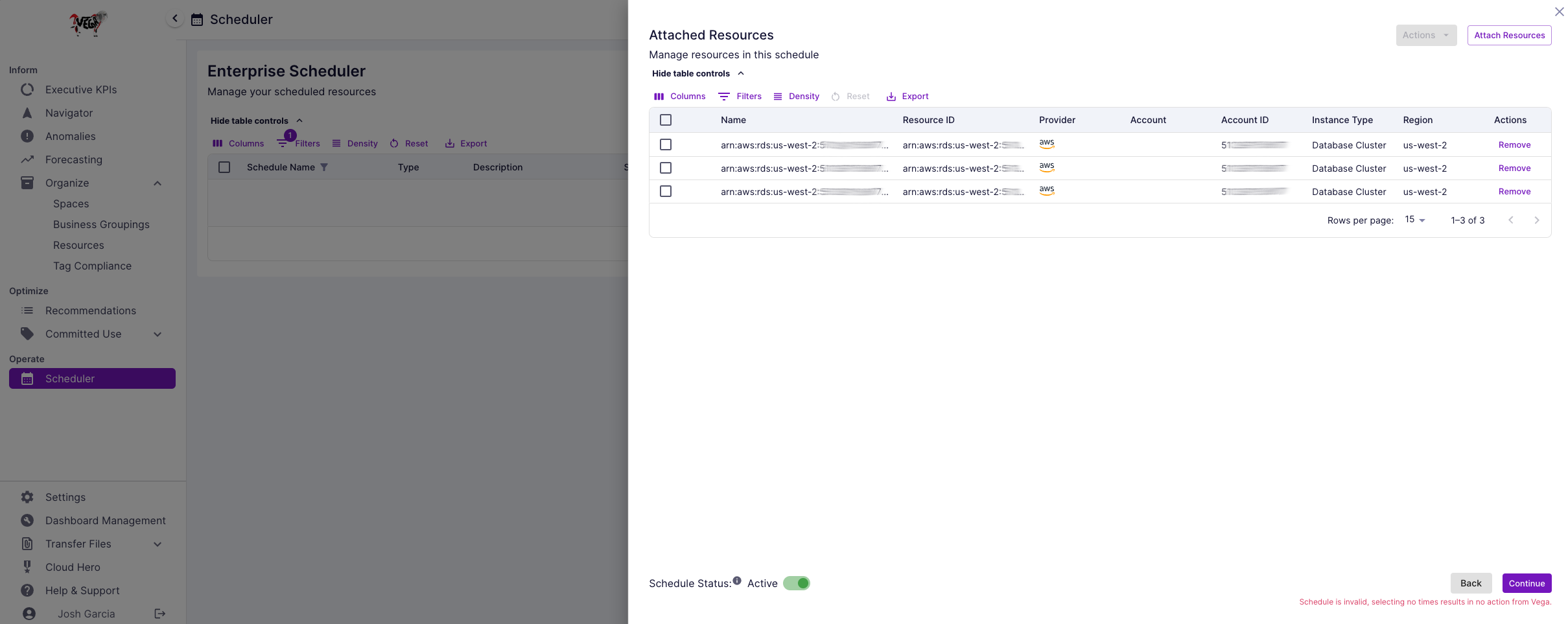 Attach Resources to Schedule