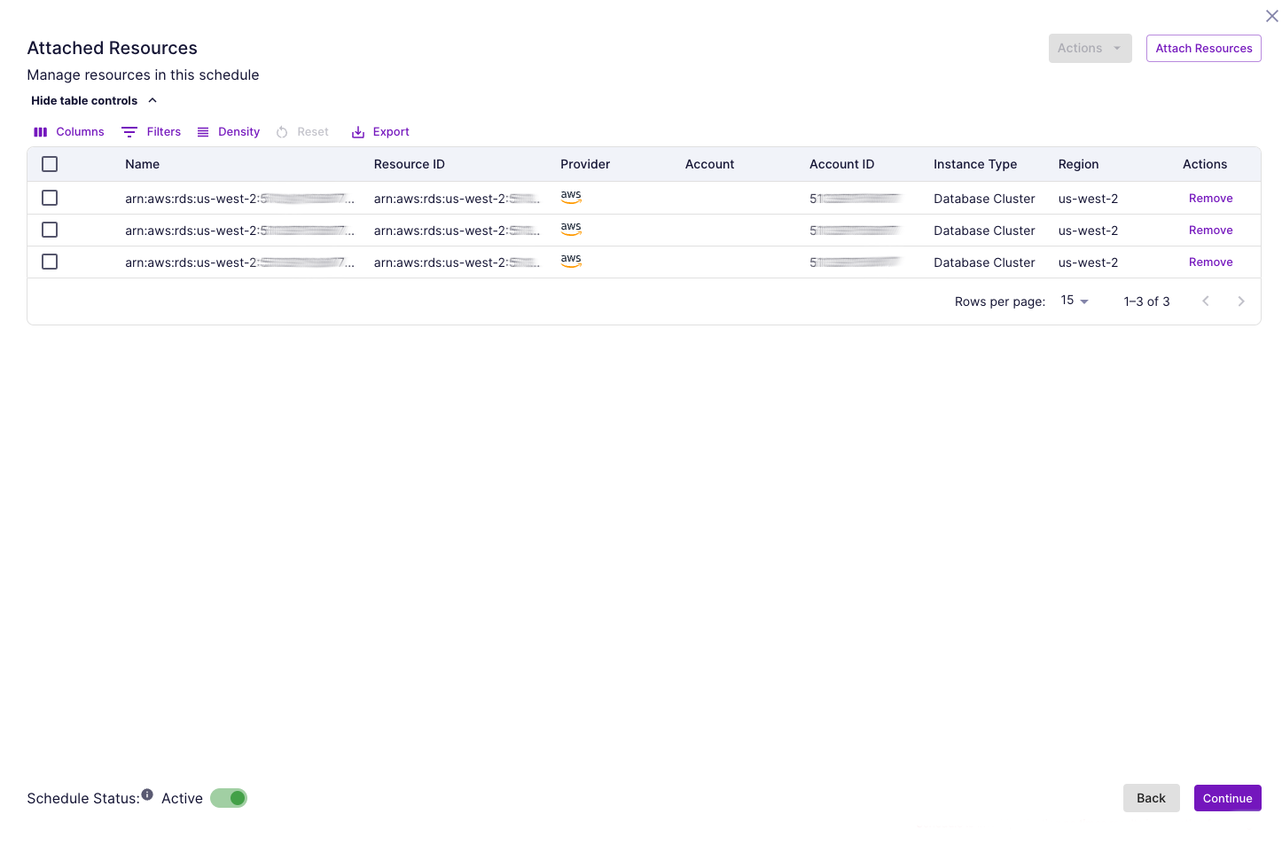 Attach Resources to Schedule