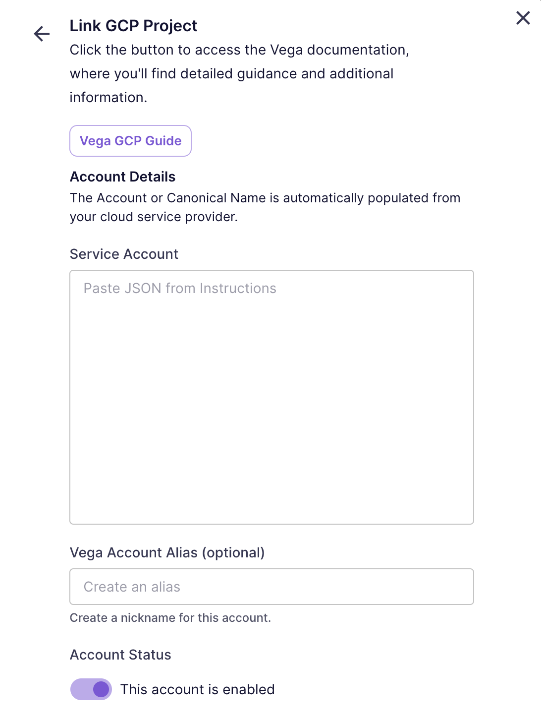 GCP Account Create